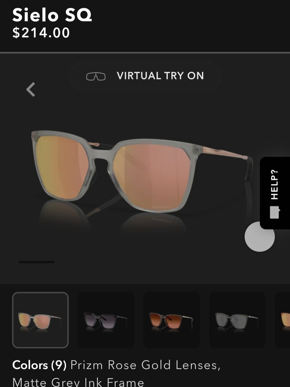 Oakley Sielo SQ Sunglasses — Rose Gold Mirrors & Matte Grey Frame